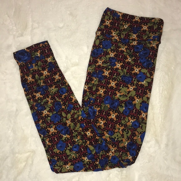 LuLaRoe Pants - LuLaRoe Floral Print Leggings Tall&Curvy